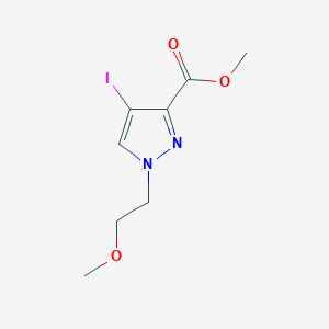 molecular formula C8H11IN2O3 B2425998 Methyl 4-iodo-1-(2-methoxyethyl)-1H-pyrazole-3-carboxylate CAS No. 1354704-41-8
