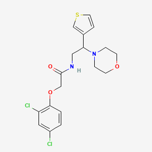 2-(2,4-dichlorophenoxy)-N-(2-morpholino-2-(thiophen-3-yl)ethyl)acetamide