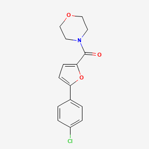 molecular formula C15H14ClNO3 B2426053 [5-(4-Chlorophenyl)furan-2-yl]-morpholin-4-ylmethanone CAS No. 424798-17-4