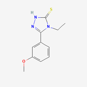 molecular formula C11H13N3OS B2426056 4-ethyl-5-(3-methoxyphenyl)-4H-1,2,4-triazole-3-thiol CAS No. 727717-92-2