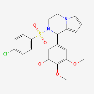 2-((4-Chlorophenyl)sulfonyl)-1-(3,4,5-trimethoxyphenyl)-1,2,3,4-tetrahydropyrrolo[1,2-a]pyrazine