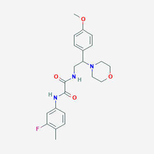 molecular formula C22H26FN3O4 B2426103 N1-(3-fluoro-4-methylphenyl)-N2-(2-(4-methoxyphenyl)-2-morpholinoethyl)oxalamide CAS No. 941871-59-6