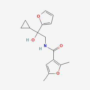 molecular formula C16H19NO4 B2426107 N-[2-Cyclopropyl-2-(furan-2-yl)-2-hydroxyethyl]-2,5-dimethylfuran-3-carboxamide CAS No. 1396793-74-0