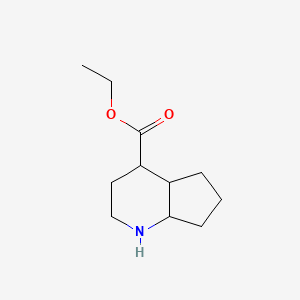 molecular formula C11H19NO2 B2426161 Ethyl 2,3,4,4a,5,6,7,7a-octahydro-1H-cyclopenta[b]pyridine-4-carboxylate CAS No. 2117004-97-2