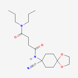 molecular formula C19H31N3O4 B2426175 N'-{8-cyano-1,4-dioxaspiro[4.5]decan-8-yl}-N,N-dipropylbutanediamide CAS No. 1384597-83-4