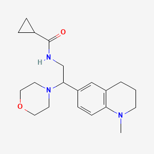 molecular formula C20H29N3O2 B2426178 N-(2-(1-methyl-1,2,3,4-tetrahydroquinolin-6-yl)-2-morpholinoethyl)cyclopropanecarboxamide CAS No. 921895-82-1