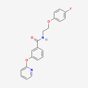 molecular formula C20H17FN2O3 B2426190 N-(2-(4-fluorophenoxy)ethyl)-3-(pyridin-2-yloxy)benzamide CAS No. 1797182-92-3