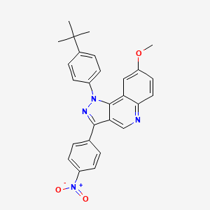 1-(4-tert-butylphenyl)-8-methoxy-3-(4-nitrophenyl)-1H-pyrazolo[4,3-c]quinoline