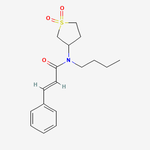 molecular formula C17H23NO3S B2426200 N-butyl-N-(1,1-dioxidotetrahydrothiophen-3-yl)cinnamamide CAS No. 898405-37-3