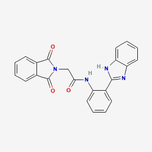molecular formula C23H16N4O3 B2426238 N-(2-(1H-benzo[d]imidazol-2-yl)phenyl)-2-(1,3-dioxoisoindolin-2-yl)acetamide CAS No. 329269-81-0
