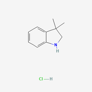 molecular formula C10H14ClN B2426266 3,3-dimethyl-2,3-dihydro-1H-indole hydrochloride CAS No. 1231953-20-0