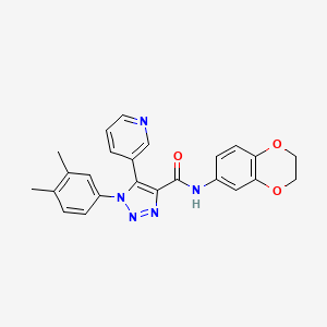 molecular formula C24H21N5O3 B2426319 N-(2,3-dihydro-1,4-benzodioxin-6-yl)-1-(3,4-dimethylphenyl)-5-(pyridin-3-yl)-1H-1,2,3-triazole-4-carboxamide CAS No. 1251601-27-0