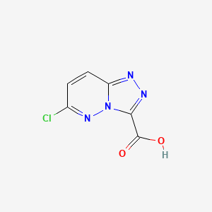 molecular formula C6H3ClN4O2 B2426341 6-Chloro-1,2,4-triazolo[4,3-b]-pyridazine-3-carboxylic acid CAS No. 330440-43-2