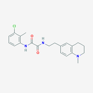 molecular formula C21H24ClN3O2 B2426343 N'-(3-chloro-2-methylphenyl)-N-[2-(1-methyl-1,2,3,4-tetrahydroquinolin-6-yl)ethyl]ethanediamide CAS No. 946312-28-3