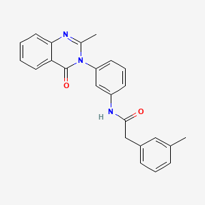 molecular formula C24H21N3O2 B2426353 N-(3-(2-methyl-4-oxoquinazolin-3(4H)-yl)phenyl)-2-(m-tolyl)acetamide CAS No. 898420-47-8