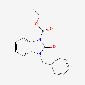 molecular formula C17H16N2O3 B2426356 ethyl 3-benzyl-2-oxo-2,3-dihydro-1H-1,3-benzimidazole-1-carboxylate CAS No. 161468-70-8