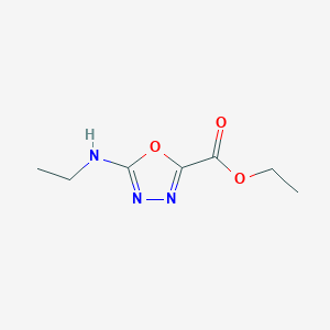molecular formula C7H11N3O3 B2426368 Ethyl 5-(ethylamino)-1,3,4-oxadiazole-2-carboxylate CAS No. 2094590-38-0