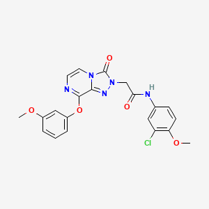 molecular formula C21H18ClN5O5 B2426371 N-(3-chloro-4-methoxyphenyl)-2-[8-(3-methoxyphenoxy)-3-oxo-2H,3H-[1,2,4]triazolo[4,3-a]pyrazin-2-yl]acetamide CAS No. 1251544-78-1