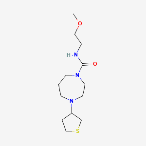 molecular formula C13H25N3O2S B2426372 N-(2-methoxyethyl)-4-(thiolan-3-yl)-1,4-diazepane-1-carboxamide CAS No. 2309554-29-6