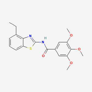 molecular formula C19H20N2O4S B2426374 N-(4-ethyl-1,3-benzothiazol-2-yl)-3,4,5-trimethoxybenzamide CAS No. 892855-38-8
