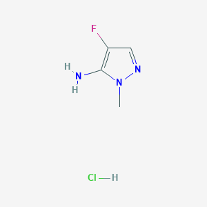 molecular formula C4H7ClFN3 B2426390 4-FLUORO-1-METHYL-1H-PYRAZOL-5-AMINE HCL CAS No. 2260931-45-9