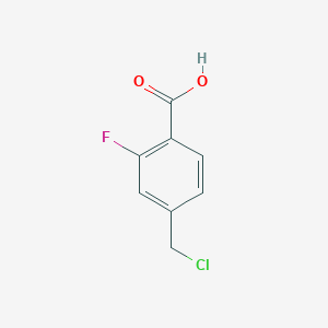 molecular formula C8H6ClFO2 B2426407 4-(Chloromethyl)-2-fluorobenzoic acid CAS No. 1379257-20-1