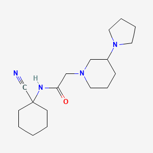 molecular formula C18H30N4O B2426495 N-(1-cyanocyclohexyl)-2-[3-(pyrrolidin-1-yl)piperidin-1-yl]acetamide CAS No. 1427943-07-4