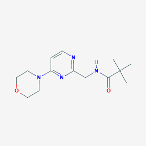molecular formula C14H22N4O2 B2426514 N-((4-morpholinopyrimidin-2-yl)methyl)pivalamide CAS No. 1797804-96-6