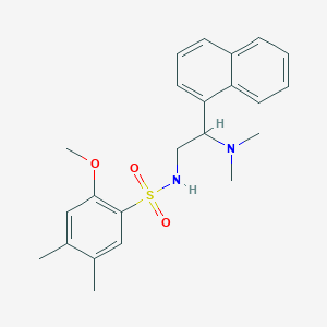 molecular formula C23H28N2O3S B2426598 N-(2-(dimethylamino)-2-(naphthalen-1-yl)ethyl)-2-methoxy-4,5-dimethylbenzenesulfonamide CAS No. 941891-37-8