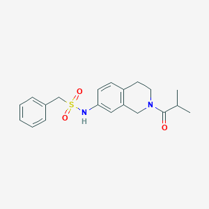 molecular formula C20H24N2O3S B2426617 N-(2-isobutyryl-1,2,3,4-tetrahydroisoquinolin-7-yl)-1-phenylmethanesulfonamide CAS No. 955721-93-4
