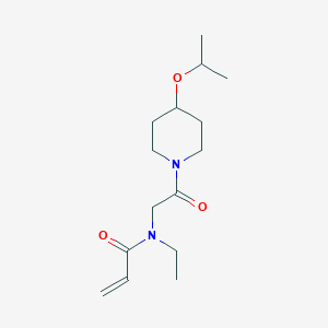 molecular formula C15H26N2O3 B2426640 N-Ethyl-N-[2-oxo-2-(4-propan-2-yloxypiperidin-1-yl)ethyl]prop-2-enamide CAS No. 2361792-68-7
