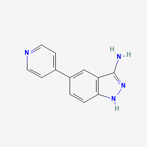 molecular formula C12H10N4 B2426687 5-(pyridin-4-yl)-1H-indazol-3-amine CAS No. 1110502-18-5