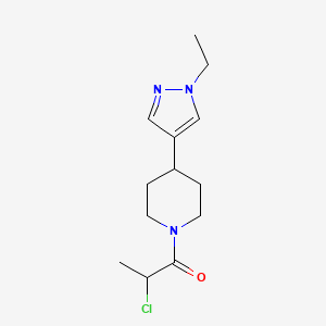 2-Chloro-1-[4-(1-ethylpyrazol-4-yl)piperidin-1-yl]propan-1-one