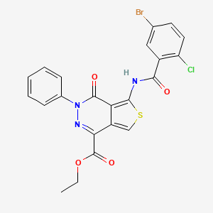 Ethyl 5-(5-bromo-2-chlorobenzamido)-4-oxo-3-phenyl-3,4-dihydrothieno[3,4-d]pyridazine-1-carboxylate