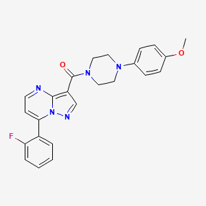 (7-(2-Fluorophenyl)pyrazolo[1,5-a]pyrimidin-3-yl)(4-(4-methoxyphenyl)piperazin-1-yl)methanone