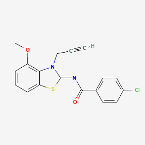 4-chloro-N-(4-methoxy-3-prop-2-ynyl-1,3-benzothiazol-2-ylidene)benzamide