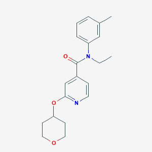 N-ethyl-2-((tetrahydro-2H-pyran-4-yl)oxy)-N-(m-tolyl)isonicotinamide