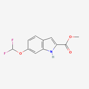 molecular formula C11H9F2NO3 B2426814 Methyl 6-(difluoromethoxy)-1H-indole-2-carboxylate CAS No. 2418671-27-7
