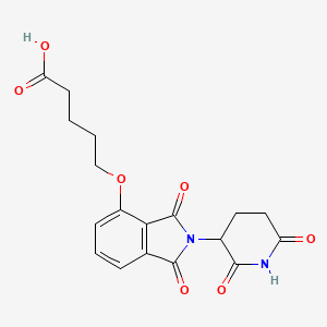 molecular formula C18H18N2O7 B2426848 Thalidomide-O-C4-COOH 