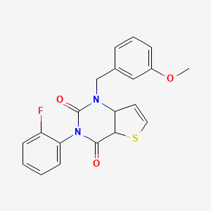 3-(2-fluorophenyl)-1-[(3-methoxyphenyl)methyl]-1H,2H,3H,4H-thieno[3,2-d]pyrimidine-2,4-dione