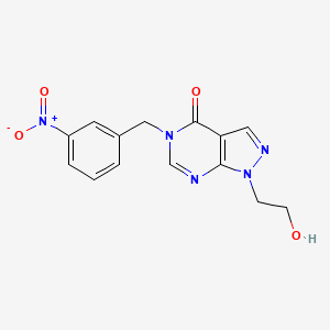 1-(2-Hydroxyethyl)-5-[(3-nitrophenyl)methyl]pyrazolo[3,4-d]pyrimidin-4-one