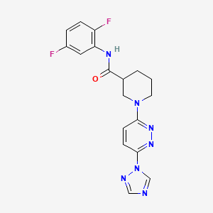 1-(6-(1H-1,2,4-triazol-1-yl)pyridazin-3-yl)-N-(2,5-difluorophenyl)piperidine-3-carboxamide