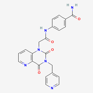 4-(2-(2,4-dioxo-3-(pyridin-4-ylmethyl)-3,4-dihydropyrido[3,2-d]pyrimidin-1(2H)-yl)acetamido)benzamide
