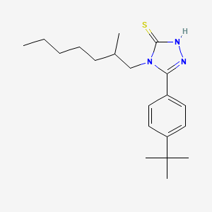 molecular formula C20H31N3S B2426879 5-(4-叔丁基苯基)-4-(2-甲基庚基)-4H-1,2,4-三唑-3-硫醇 CAS No. 748776-70-7