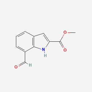 molecular formula C11H9NO3 B2426913 methyl 7-formyl-1H-indole-2-carboxylate CAS No. 796870-92-3