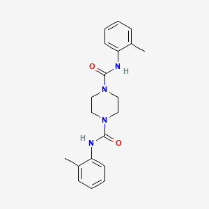 molecular formula C20H24N4O2 B2426914 N-(2-Methylphenyl)(4-(N-(2-methylphenyl)carbamoyl)piperazinyl)formamide CAS No. 80490-86-4
