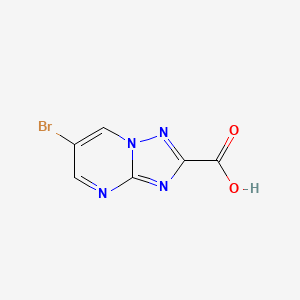 molecular formula C6H3BrN4O2 B2426930 6-Bromo-[1,2,4]triazolo[1,5-a]pyrimidine-2-carboxylic acid CAS No. 300361-78-8