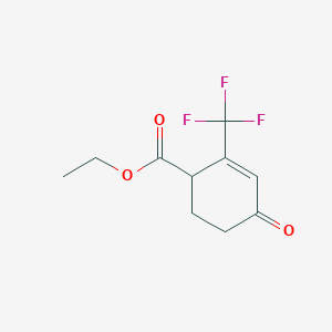 molecular formula C10H11F3O3 B2426949 ethyl 4-oxo-2-(trifluoromethyl)cyclohex-2-ene-1-carboxylate CAS No. 135787-54-1