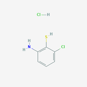 molecular formula C6H7Cl2NS B2426952 2-Amino-6-chlorobenzene-1-thiol hydrochloride CAS No. 385376-58-9