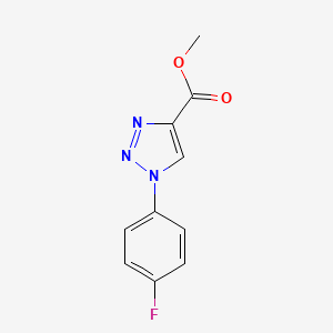 molecular formula C10H8FN3O2 B2426965 methyl 1-(4-fluorophenyl)-1H-1,2,3-triazole-4-carboxylate CAS No. 578703-92-1